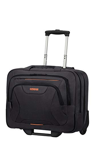 American Tourister AT Work - 15.6 Zoll Laptoptasche mit Rollen, cm, 22 L, Schwarz/Orange (Black/Orange) im Sale